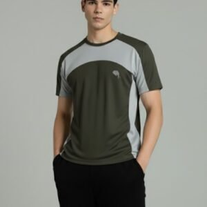 RHSO1A||Olive Grey|| Round Neck Half Sleeve